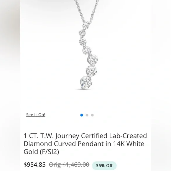 14k White Gold Necklace S Curve Diamond Necklace Stamped on Clasp Artsy Gift - Picture 3 of 6